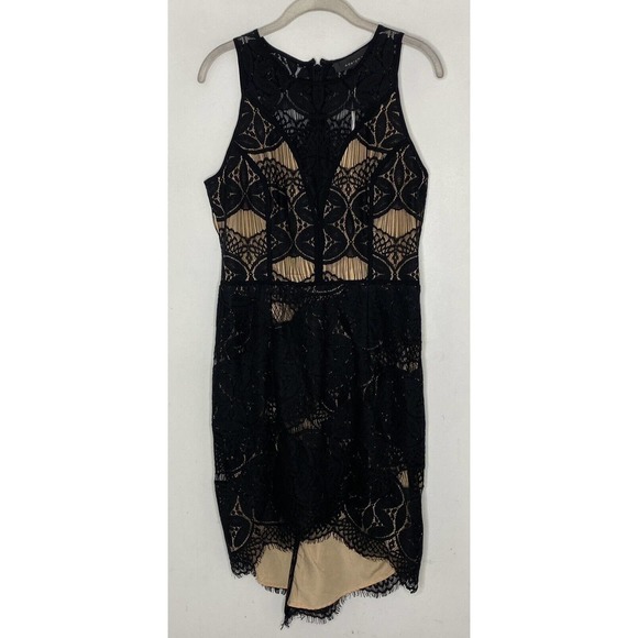 Adelyn Rae Lace Sheath Dress SZ M Cocktail High Low Anthropologie Romantic Love - Picture 2 of 6
